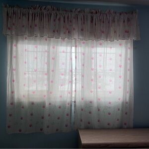 Barbie Curtains with 3 Valance Curtains